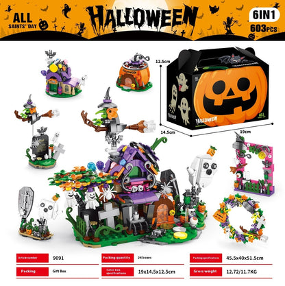 Halloween Pumpkin House Ghost House Building Blocks