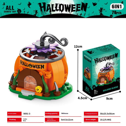 Halloween Pumpkin House Ghost House Building Blocks